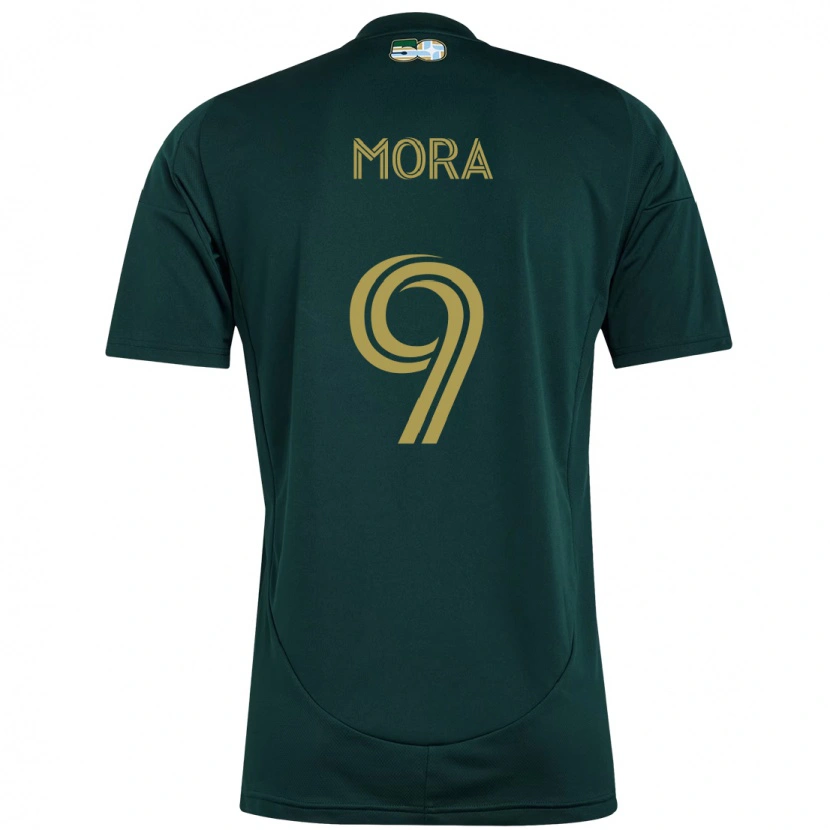 Danxen Dzieci Felipe Mora #9 Beżowy Zielony Domowa Koszulka 2025/26 Koszulki Klubowe