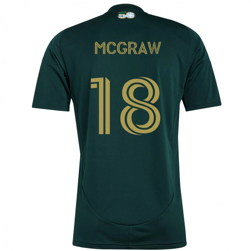 Danxen Dzieci Zac Mcgraw #18 Beżowy Zielony Domowa Koszulka 2025/26 Koszulki Klubowe