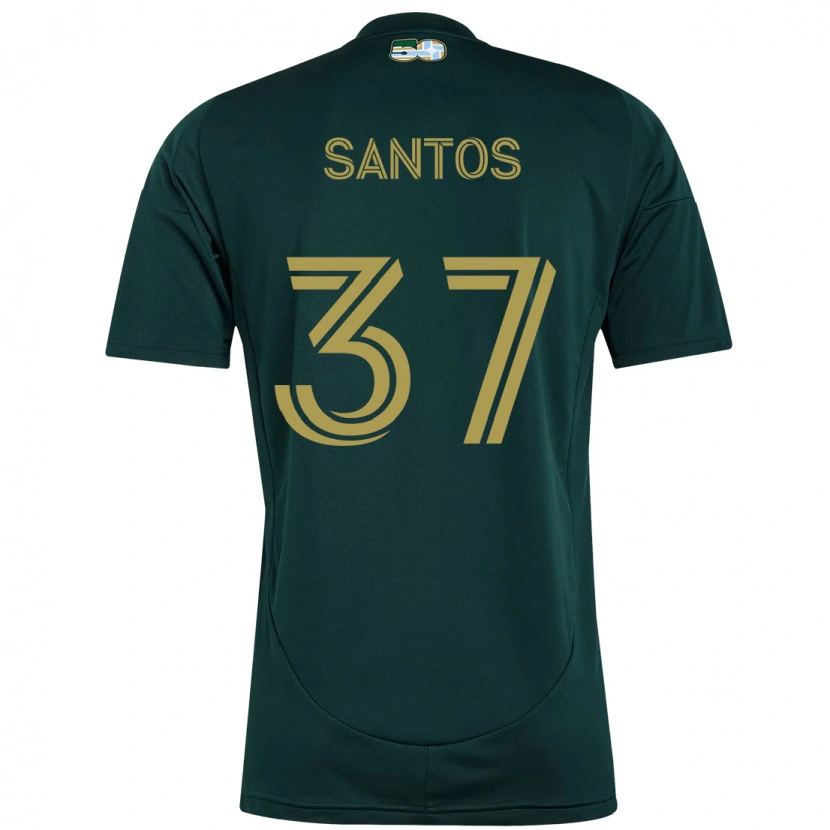 Danxen Dzieci Noah Santos #37 Beżowy Zielony Domowa Koszulka 2025/26 Koszulki Klubowe