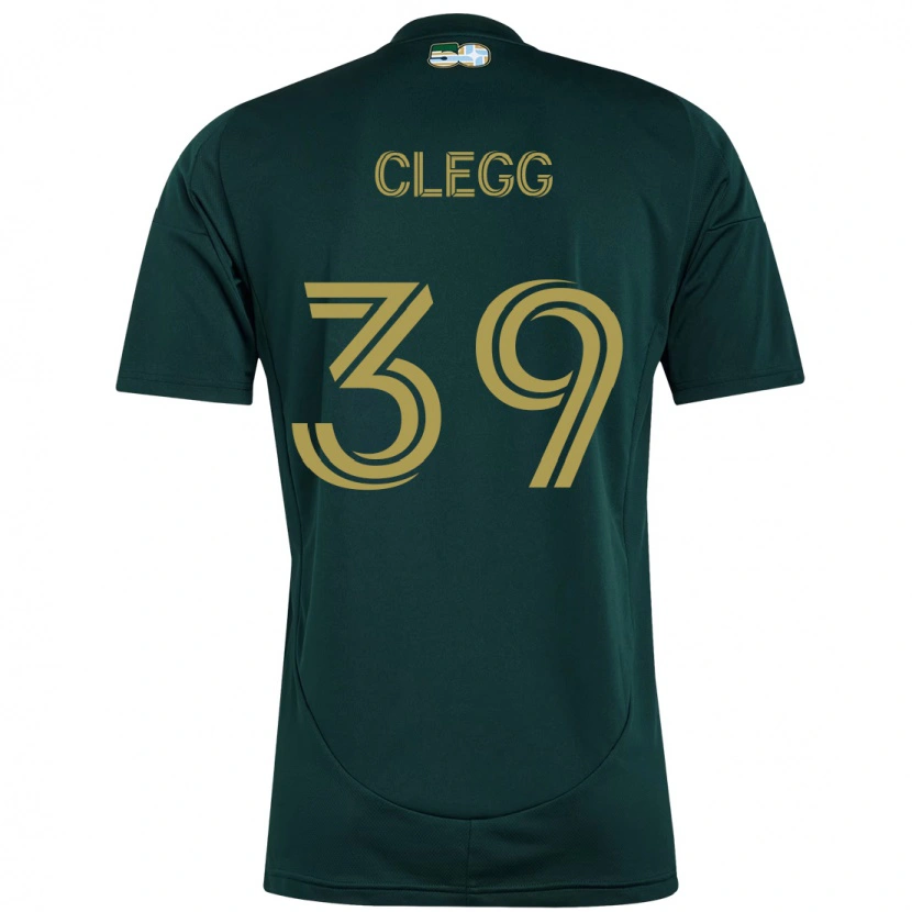 Danxen Dzieci Tyler Clegg #39 Beżowy Zielony Domowa Koszulka 2025/26 Koszulki Klubowe