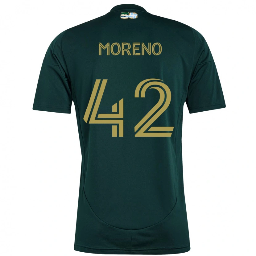 Danxen Dzieci Alexis Moreno #42 Beżowy Zielony Domowa Koszulka 2025/26 Koszulki Klubowe