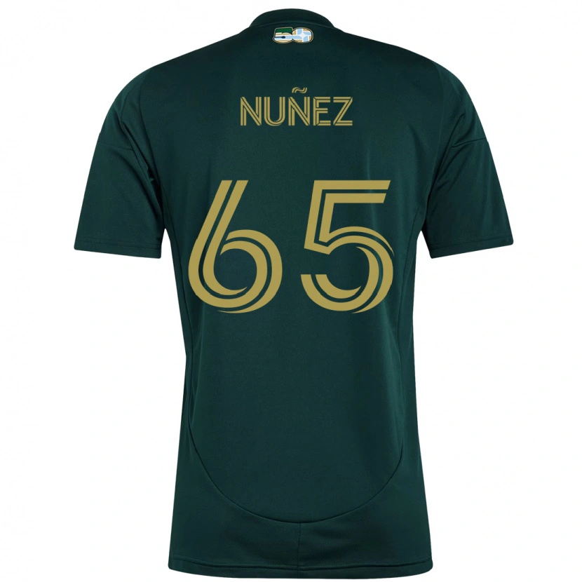 Danxen Dzieci Daniel Núñez #65 Beżowy Zielony Domowa Koszulka 2025/26 Koszulki Klubowe