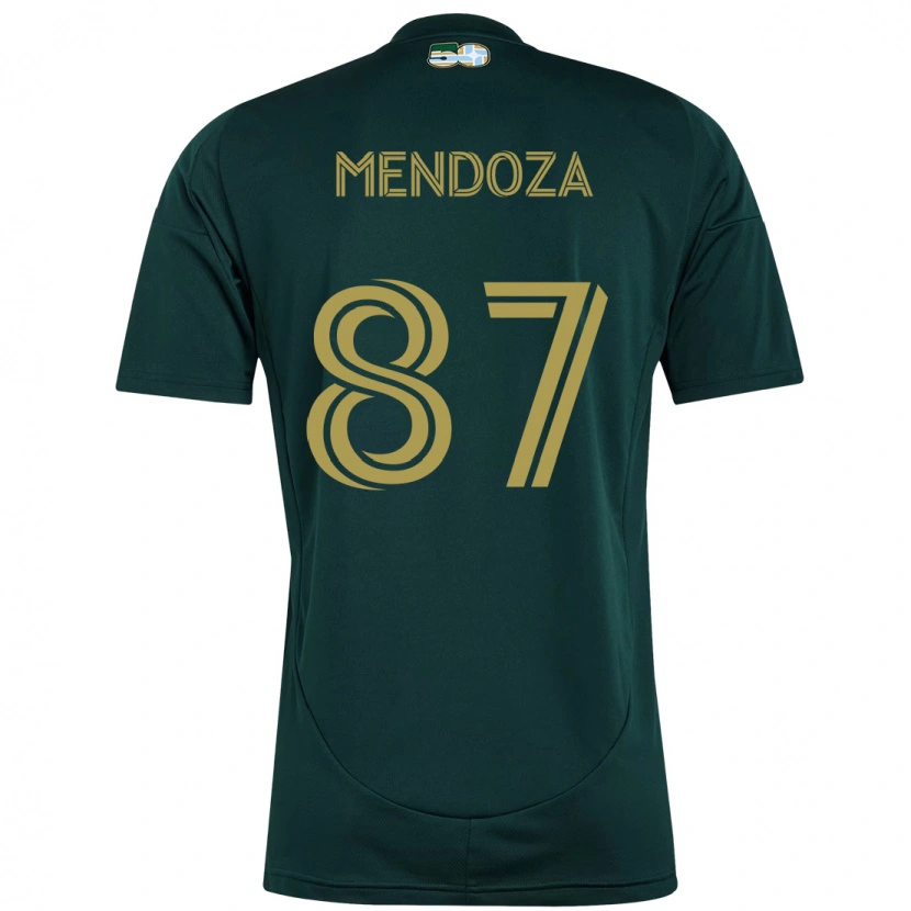 Danxen Dzieci Christian Mendoza #87 Beżowy Zielony Domowa Koszulka 2025/26 Koszulki Klubowe
