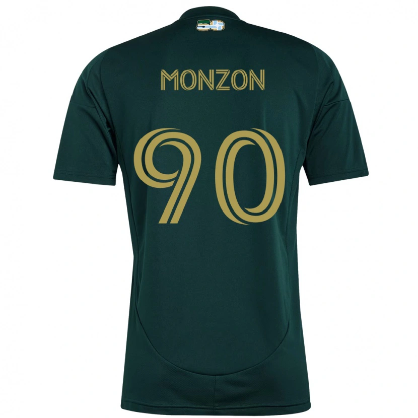 Danxen Dzieci Florián Monzón #90 Beżowy Zielony Domowa Koszulka 2025/26 Koszulki Klubowe