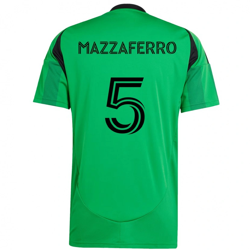 Danxen Dzieci Salvatore Mazzaferro #5 Zielony Czarny Domowa Koszulka 2025/26 Koszulki Klubowe