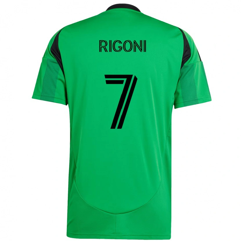 Danxen Dzieci Emiliano Rigoni #7 Biały Zielony Domowa Koszulka 2025/26 Koszulki Klubowe