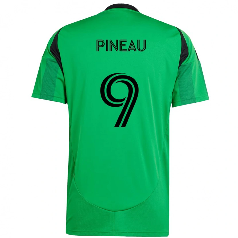 Danxen Dzieci Sebastien Pineau #9 Biały Zielony Domowa Koszulka 2025/26 Koszulki Klubowe