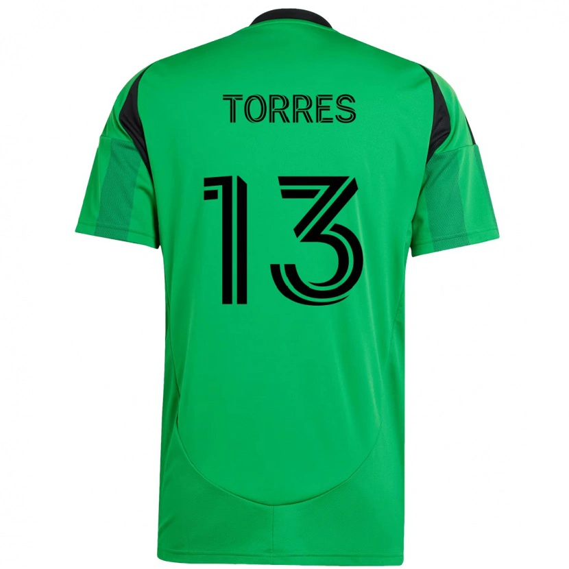 Danxen Dzieci Leo Torres #13 Biały Zielony Domowa Koszulka 2025/26 Koszulki Klubowe