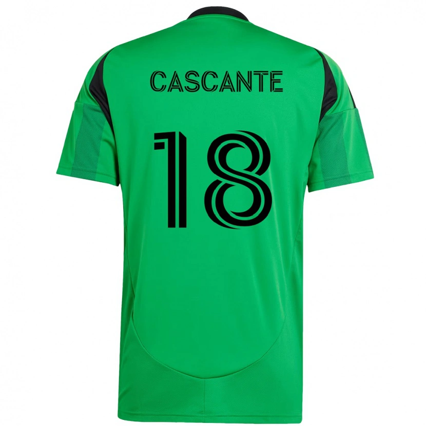 Danxen Dzieci Julio Cascante #18 Biały Zielony Domowa Koszulka 2025/26 Koszulki Klubowe