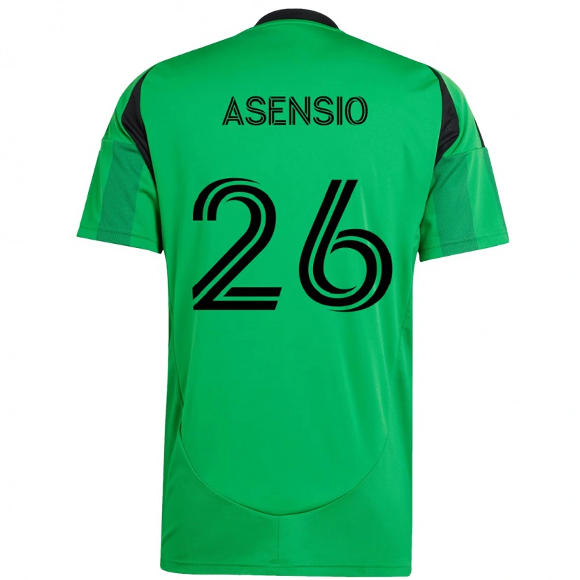 Danxen Dzieci Charlie Asensio #26 Biały Zielony Domowa Koszulka 2025/26 Koszulki Klubowe