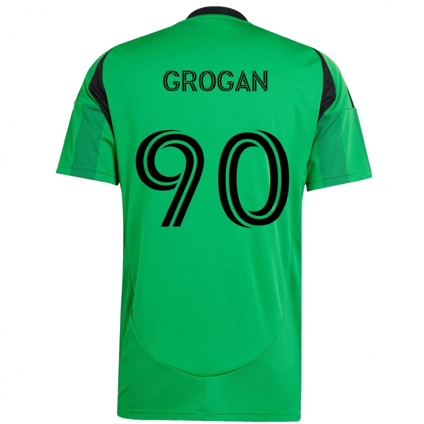 Danxen Dzieci Peter Grogan #90 Biały Zielony Domowa Koszulka 2025/26 Koszulki Klubowe