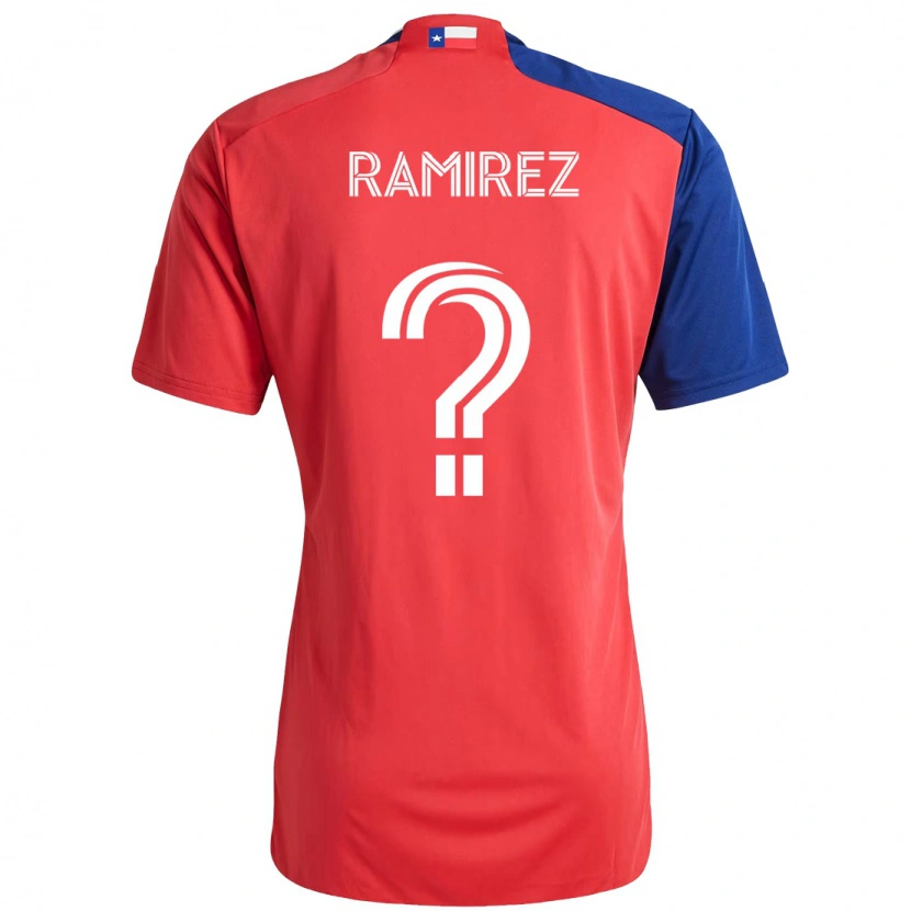 Danxen Dzieci Anthony Ramírez #0 Jasnoniebieski Czerwony Domowa Koszulka 2025/26 Koszulki Klubowe