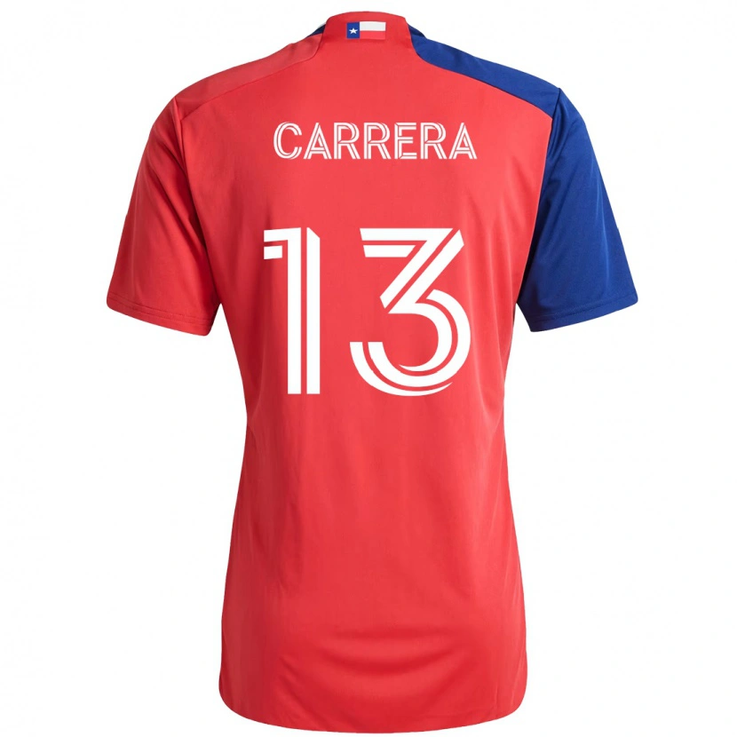 Danxen Dzieci Antonio Carrera #13 Jasnoniebieski Czerwony Domowa Koszulka 2025/26 Koszulki Klubowe