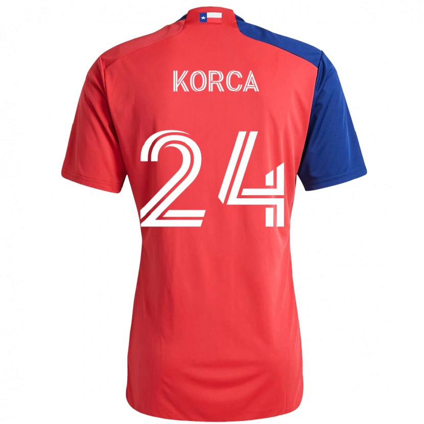 Danxen Dzieci Amet Korca #24 Jasnoniebieski Czerwony Domowa Koszulka 2025/26 Koszulki Klubowe