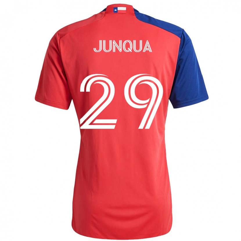 Danxen Dzieci Sam Junqua #29 Jasnoniebieski Czerwony Domowa Koszulka 2025/26 Koszulki Klubowe