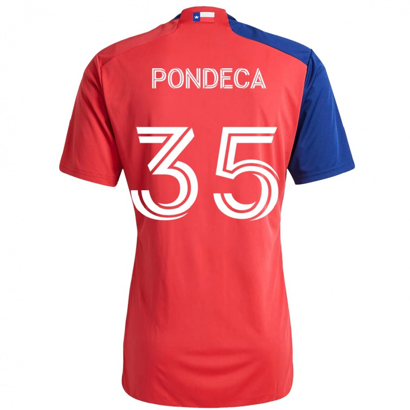 Danxen Dzieci Tomas Pondeca #35 Jasnoniebieski Czerwony Domowa Koszulka 2025/26 Koszulki Klubowe