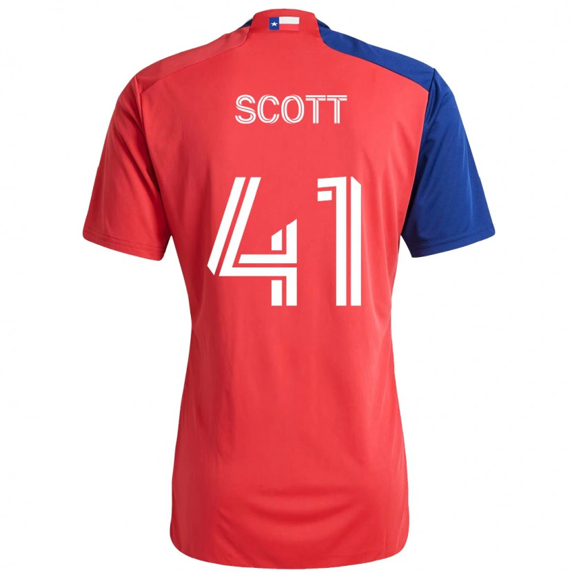 Danxen Dzieci Tarik Scott #41 Jasnoniebieski Czerwony Domowa Koszulka 2025/26 Koszulki Klubowe