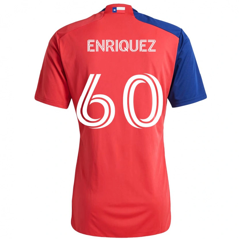 Danxen Dzieci Fabian Enriquez #60 Jasnoniebieski Czerwony Domowa Koszulka 2025/26 Koszulki Klubowe