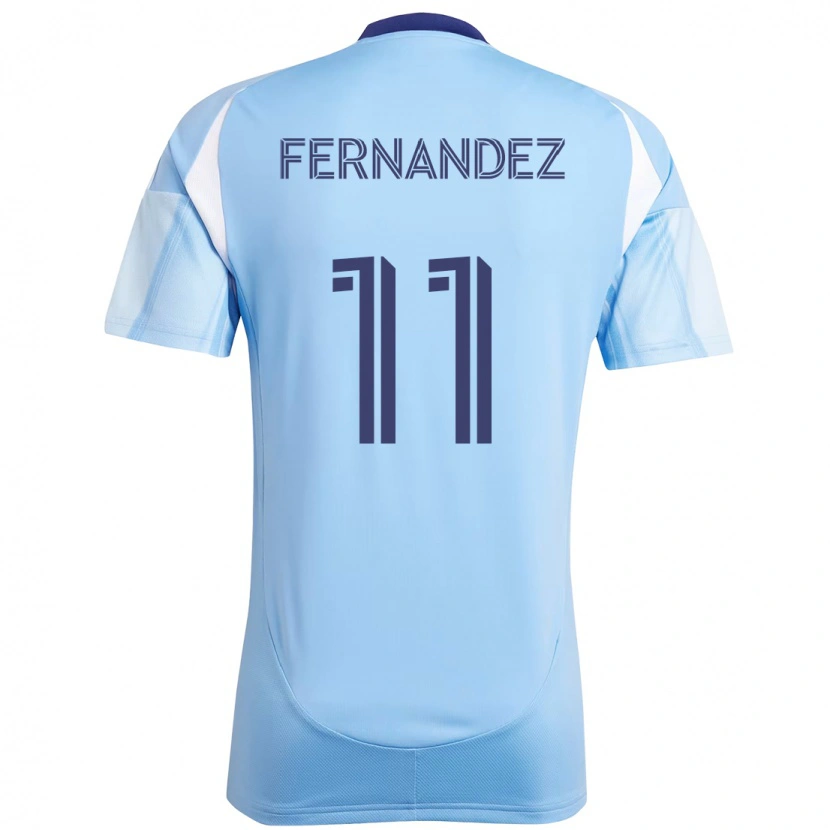 Danxen Dzieci Julián Fernández #11 Jasnoniebieski Domowa Koszulka 2025/26 Koszulki Klubowe