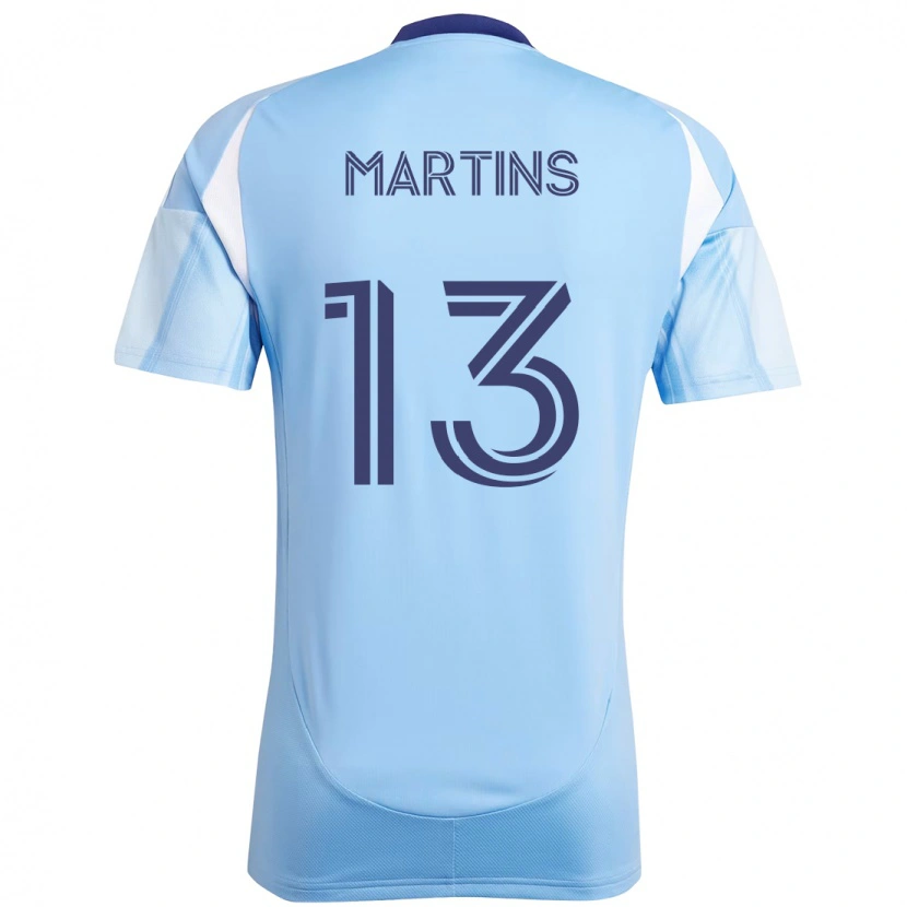 Danxen Dzieci Thiago Martins #13 Jasnoniebieski Domowa Koszulka 2025/26 Koszulki Klubowe