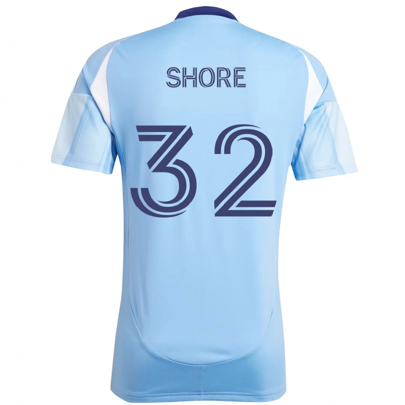 Danxen Dzieci Jonathan Shore #32 Jasnoniebieski Domowa Koszulka 2025/26 Koszulki Klubowe