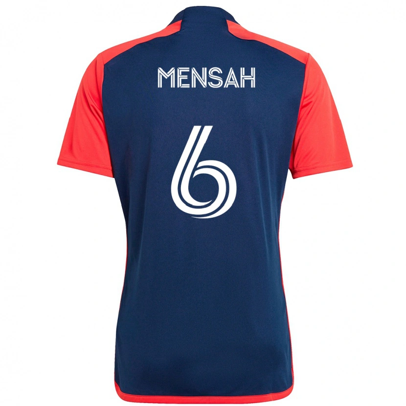 Danxen Dzieci Jonathan Mensah #6 Biały Niebieski Domowa Koszulka 2025/26 Koszulki Klubowe