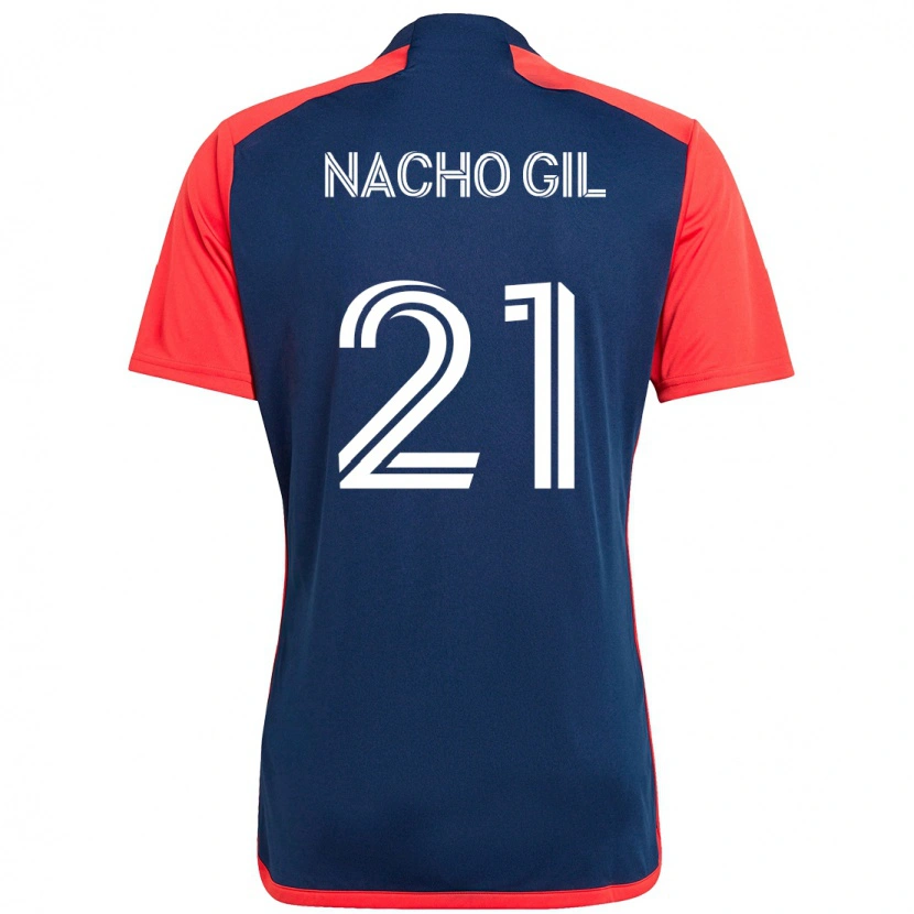 Danxen Dzieci Nacho Gil #21 Biały Niebieski Domowa Koszulka 2025/26 Koszulki Klubowe