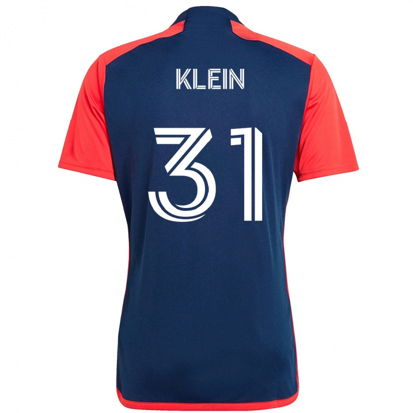 Danxen Dzieci Eric Klein #31 Biały Niebieski Domowa Koszulka 2025/26 Koszulki Klubowe