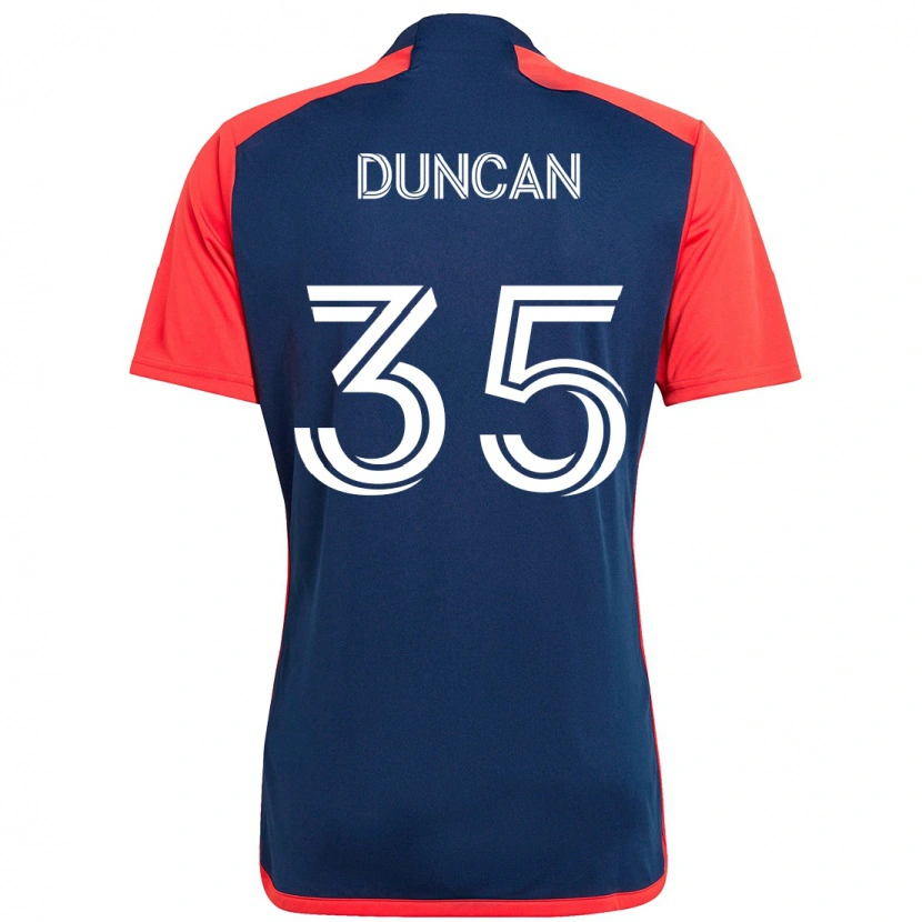 Danxen Dzieci Nakye Greenidge-Duncan #35 Niebieski Czerwony Domowa Koszulka 2025/26 Koszulki Klubowe