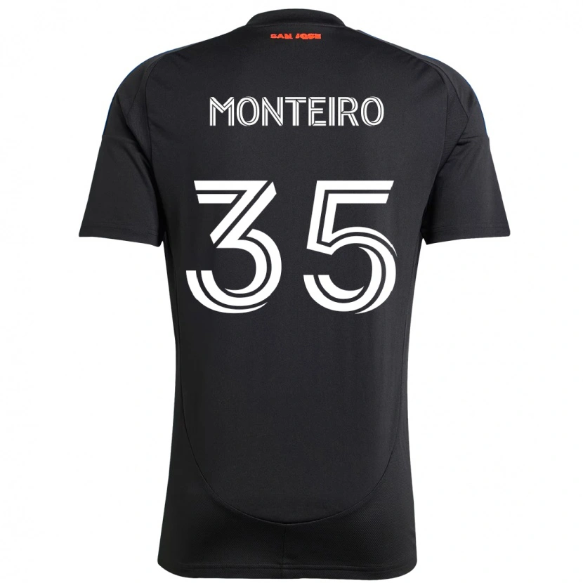 Danxen Dzieci Jamiro Monteiro #35 Czarny Ciemnoniebieski Domowa Koszulka 2025/26 Koszulki Klubowe