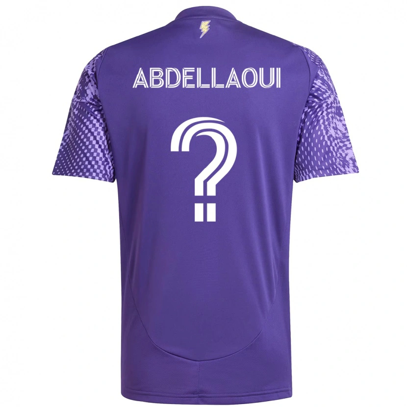 Danxen Dzieci Noham Abdellaoui #0 Biały Fioletowy Domowa Koszulka 2025/26 Koszulki Klubowe