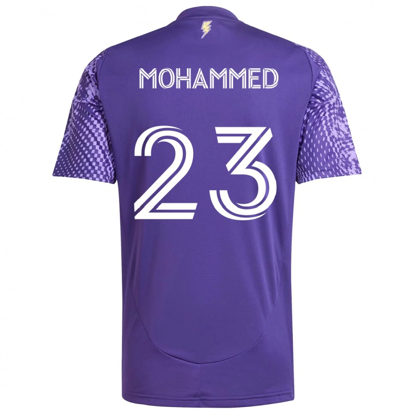 Danxen Dzieci Shak Mohammed #23 Biały Fioletowy Domowa Koszulka 2025/26 Koszulki Klubowe