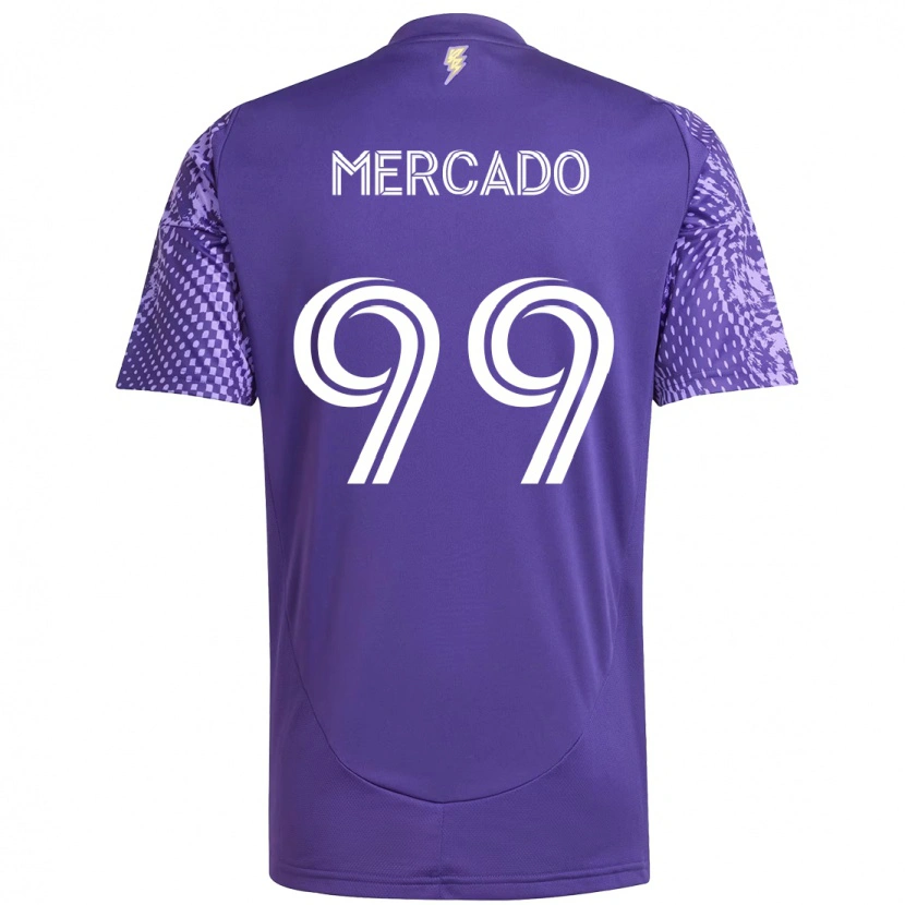 Danxen Dzieci Carlos Mercado #99 Fioletowy Biały Domowa Koszulka 2025/26 Koszulki Klubowe