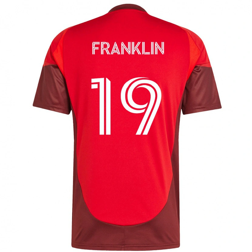 Danxen Dzieci Kobe Franklin #19 Biały Czerwony Domowa Koszulka 2025/26 Koszulki Klubowe