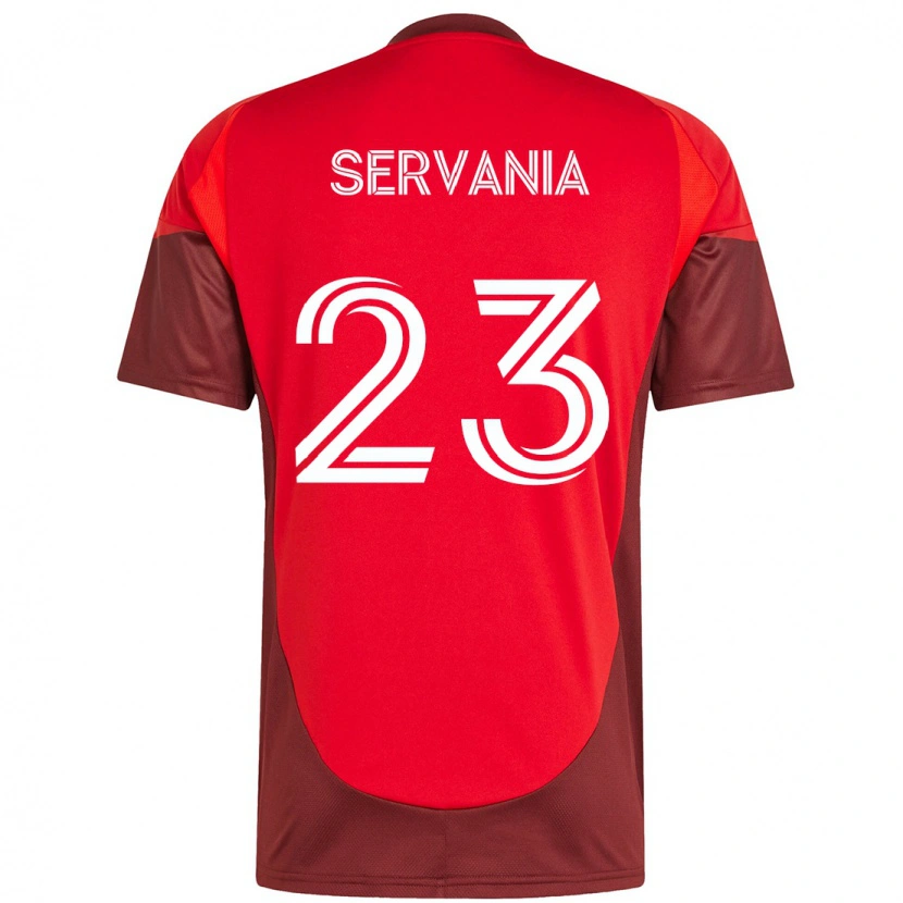 Danxen Dzieci Brandon Servania #23 Biały Czerwony Domowa Koszulka 2025/26 Koszulki Klubowe