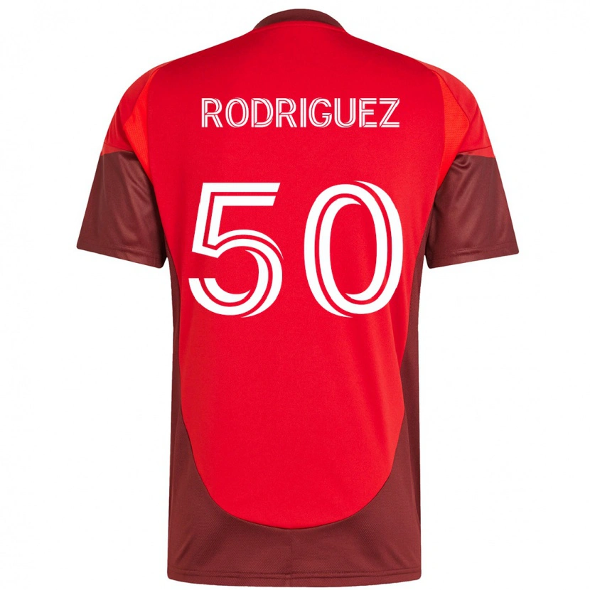 Danxen Dzieci Abraham Rodriguez #50 Biały Czerwony Domowa Koszulka 2025/26 Koszulki Klubowe