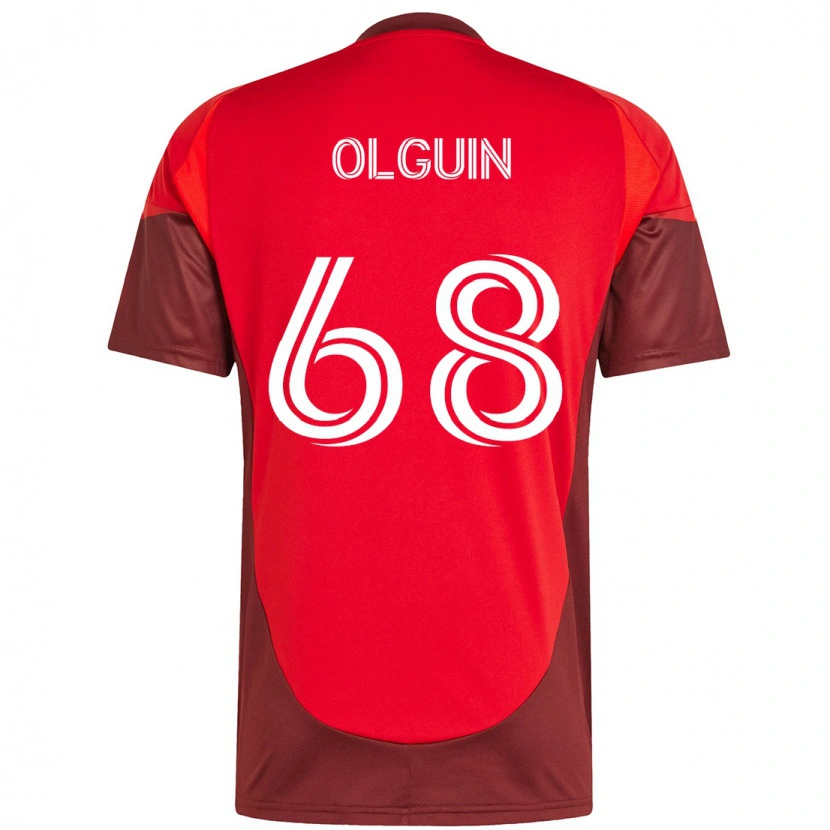 Danxen Dzieci Lucas Olguin #68 Biały Czerwony Domowa Koszulka 2025/26 Koszulki Klubowe