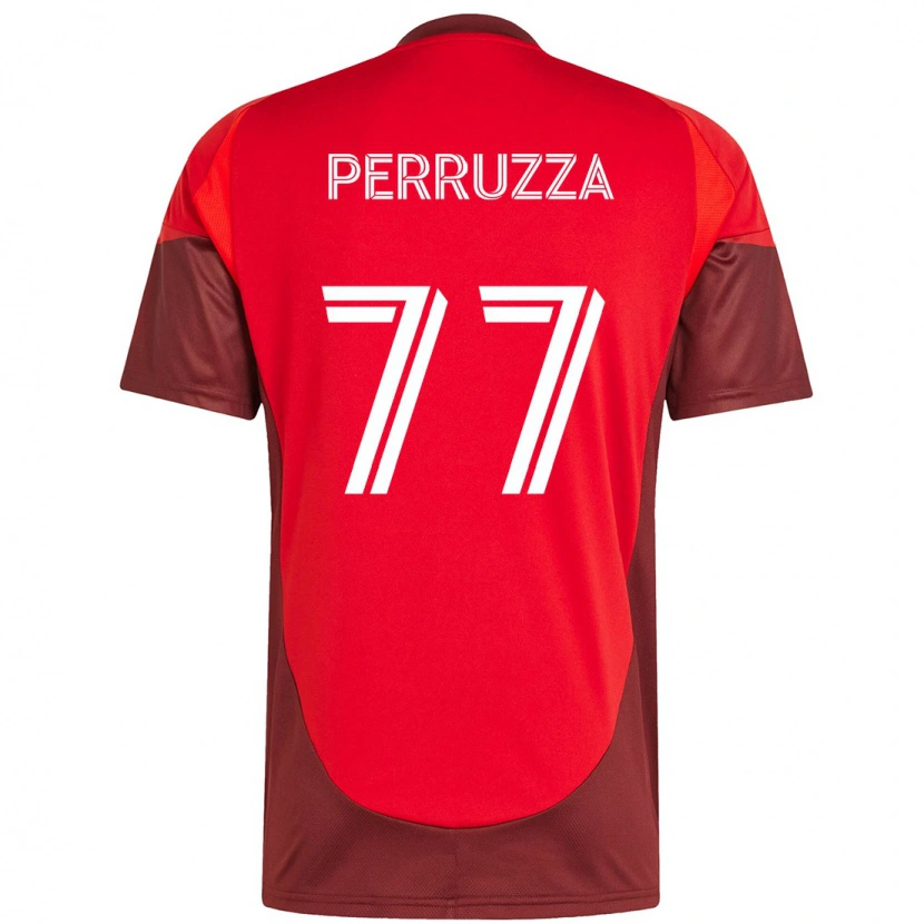 Danxen Dzieci Jordan Perruzza #77 Biały Czerwony Domowa Koszulka 2025/26 Koszulki Klubowe