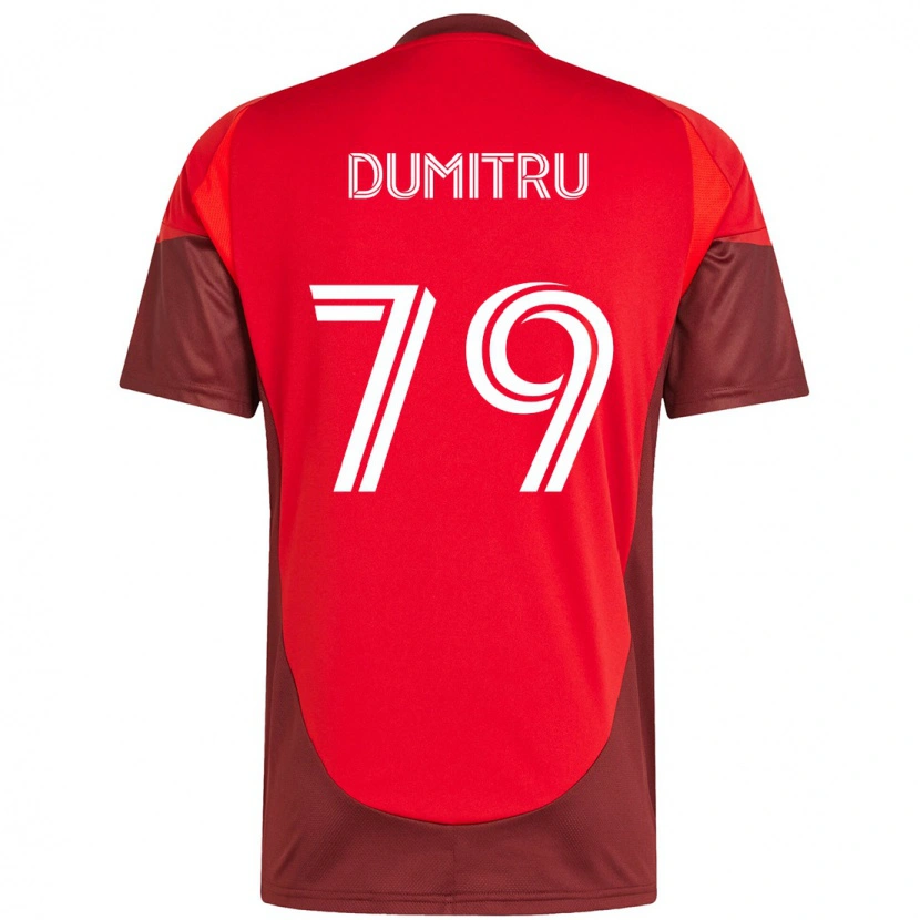 Danxen Dzieci Andrei Dumitru #79 Biały Czerwony Domowa Koszulka 2025/26 Koszulki Klubowe