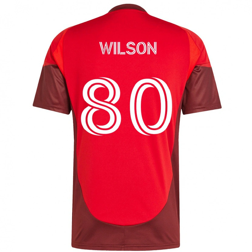 Danxen Dzieci Shafique Wilson #80 Biały Czerwony Domowa Koszulka 2025/26 Koszulki Klubowe