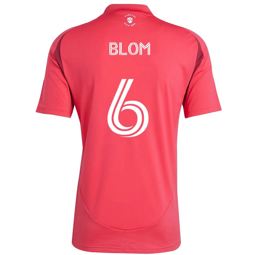 Danxen Dzieci Njabulo Blom #6 Magenta Biały Domowa Koszulka 2025/26 Koszulki Klubowe