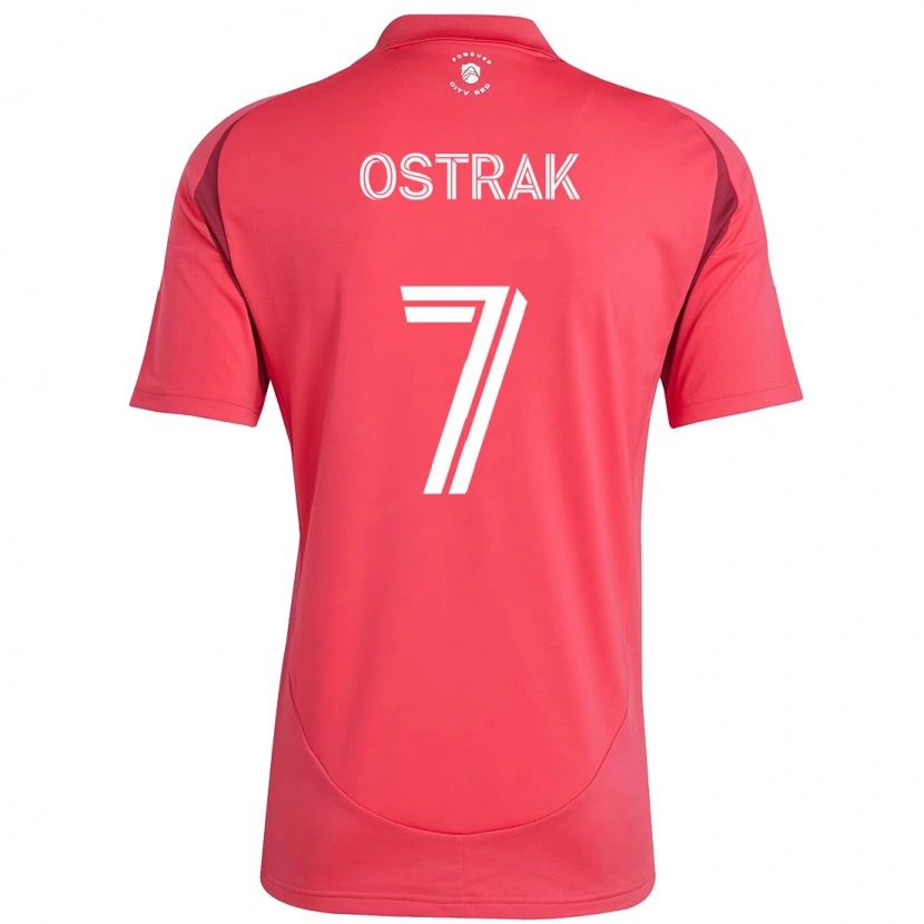 Danxen Dzieci Tomas Ostrak #7 Magenta Biały Domowa Koszulka 2025/26 Koszulki Klubowe