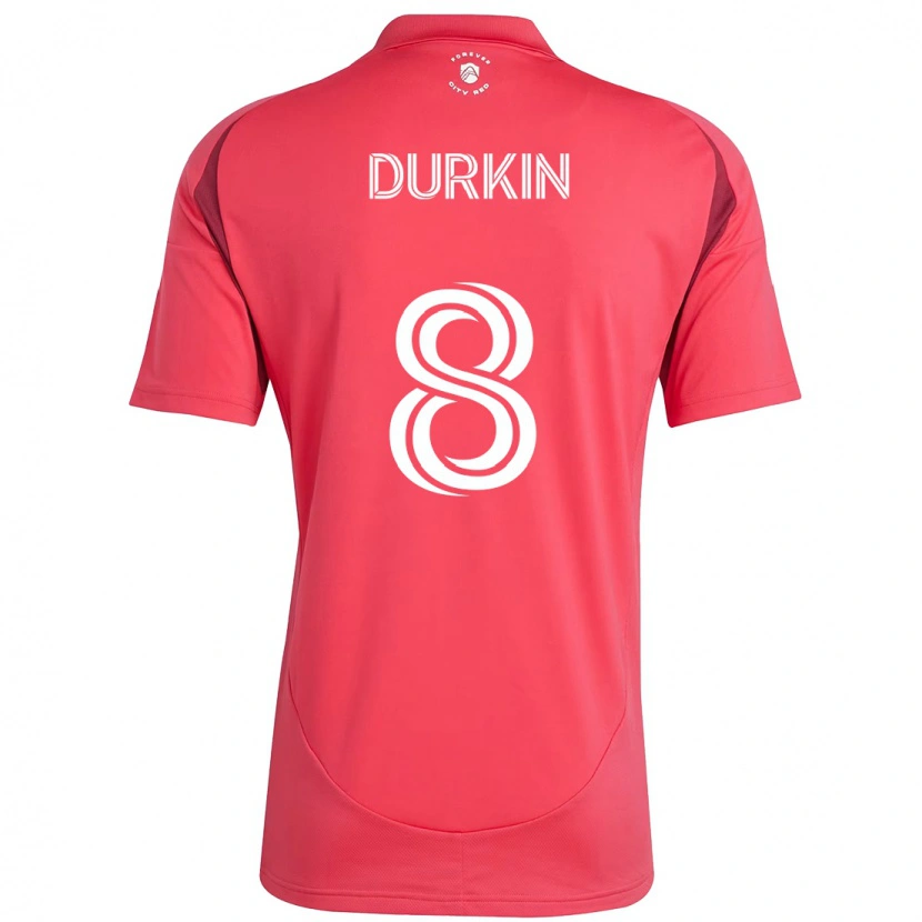 Danxen Dzieci Chris Durkin #8 Magenta Biały Domowa Koszulka 2025/26 Koszulki Klubowe