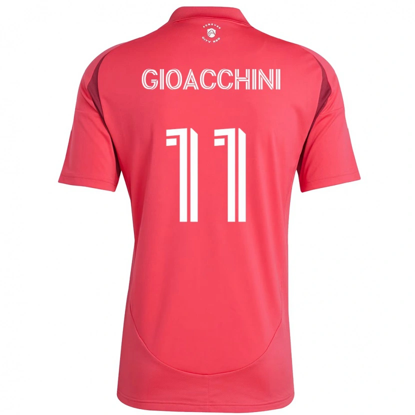 Danxen Dzieci Nicholas Gioacchini #11 Magenta Biały Domowa Koszulka 2025/26 Koszulki Klubowe