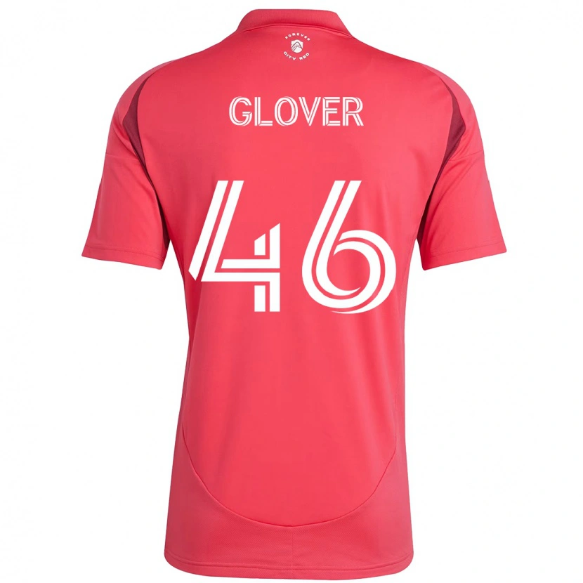 Danxen Dzieci Caden Glover #46 Magenta Biały Domowa Koszulka 2025/26 Koszulki Klubowe