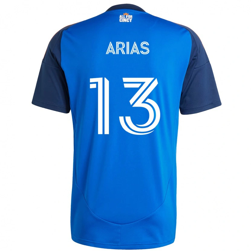Danxen Dzieci Santiago Arias #13 Biały Niebieski Pomarańczowy Domowa Koszulka 2025/26 Koszulki Klubowe