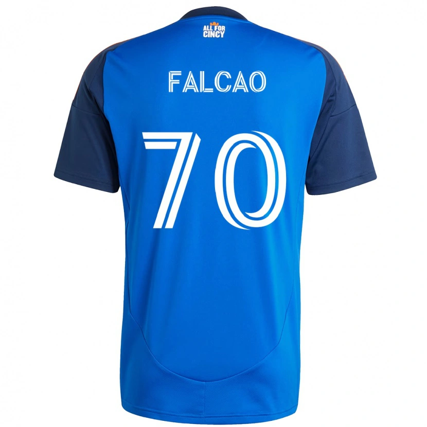 Danxen Dzieci Kiano Falcao #70 Ciemnoniebieski Pomarańczowy Domowa Koszulka 2025/26 Koszulki Klubowe