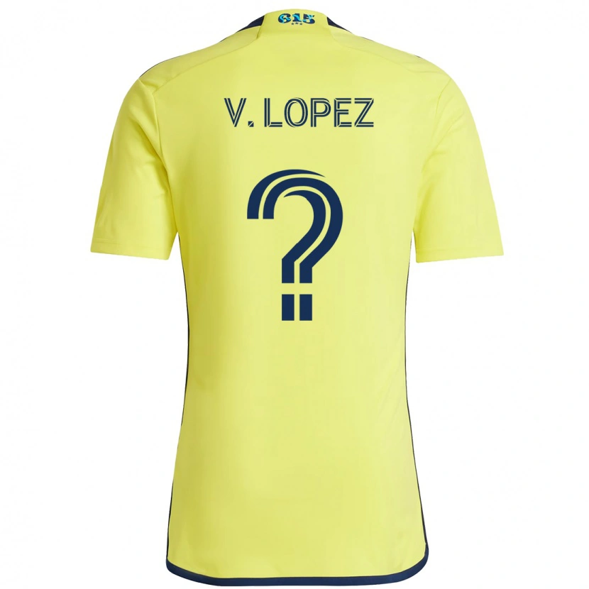 Danxen Dzieci Alejandro Velazquez-Lopez #0 Granatowy Żółty Domowa Koszulka 2025/26 Koszulki Klubowe