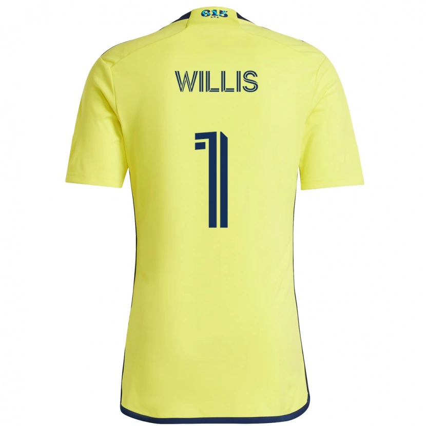Danxen Dzieci Joe Willis #1 Granatowy Żółty Domowa Koszulka 2025/26 Koszulki Klubowe