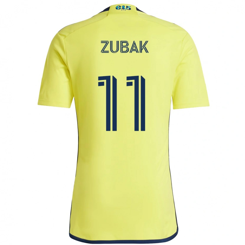 Danxen Dzieci Ethan Zubak #11 Granatowy Żółty Domowa Koszulka 2025/26 Koszulki Klubowe
